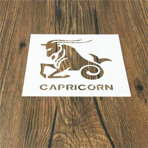 1PC Classic Capricorn Shaped Reusable Stencil Airbrush Painting Art DIY Home Decor Scrap booking Album Crafts