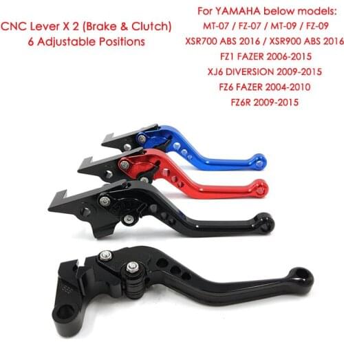 2018 Short Levers For Yamaha MT-07 MT-09 FZ1 FZ6 Fazer XJ6 FZ8 XSR700 XSR900 FZ-07 FZ-09 CNC Brand New Short Brake Clutch Levers