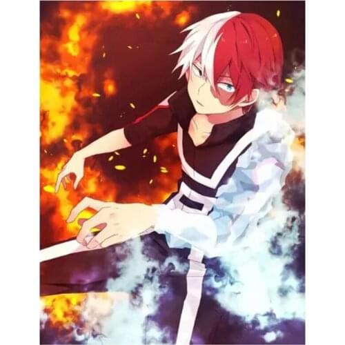 2021 New 5D DIY Full Round Diamond Painting Anime My Hero Academia Cross Stitch 3D Embroidery Rhinestone Mosaic Home Decor Y450