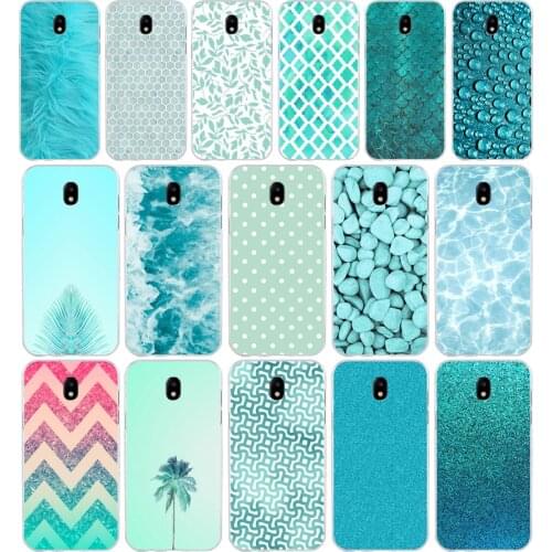 208H Fashion Aqua Silver Green Mint Soft Silicone Tpu Cover phone Case for Samsung j3 j5 j7 2016 2017 a3 2016 a5 2017 a6 2018