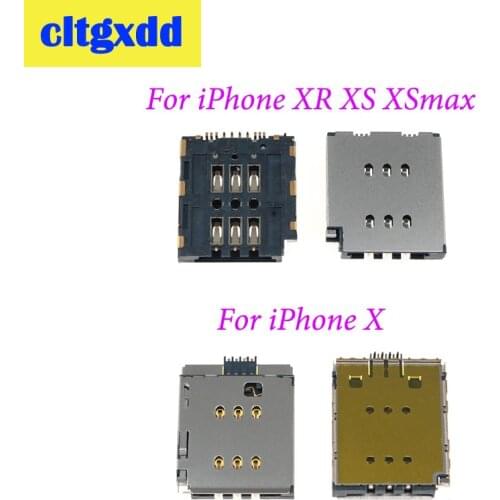 Cltgxdd SIM Card Socket Reader Adapter For iPhone X XR XS XSMax SIM Card Tray Slot Socket Replacement Parts