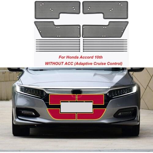 Car Middle Insect Screening Mesh Front Grille Insert Net Anti-mosquito Dust for Honda Accord 10th 2018 2019 2020 2021