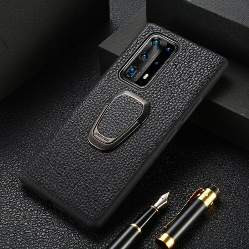 Genuine Leather Kickstand phone case for HUAWEI P40 lite P40 P40 Pro P30 P20 Mate 10 Lite Mate 20 Honor 20 Anti-fall cover