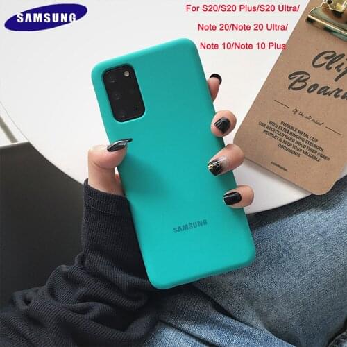 S20 Ultra Case Original Samsung S20 Note 10 Plus Silky Silicone Cover Galaxy Note 20 Ultra S20+ Soft-Touch Back Protector Shells