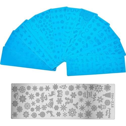 Flower Nail Stamping Templates Animal Pictures Print Leaves Stamp Plates Ink Stamper Nail Polish Transfer Stencil Manicure Tools