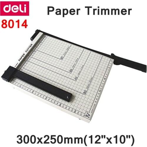 Deli 8014 Manual paper trimmer size 300x250mm(12"x10") large paper trimmer with scaler Paper cutter