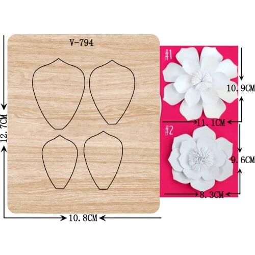 DIY New Flower wooden dies cutting dies for scrapbooking /Multiple sizes /V-794