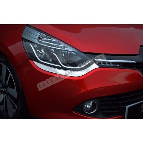For Renault Clio 4 Chrome Headlight Eyebrow Trim 2012 2013 2014 2015 2016 2017 2018 Car-styling Auto Accessory Auto Car Ornament