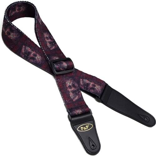 Specter Skull Pattern Guitar Strap Electric Guitar Acoustic Guitar Folk Guitar Bass Strap