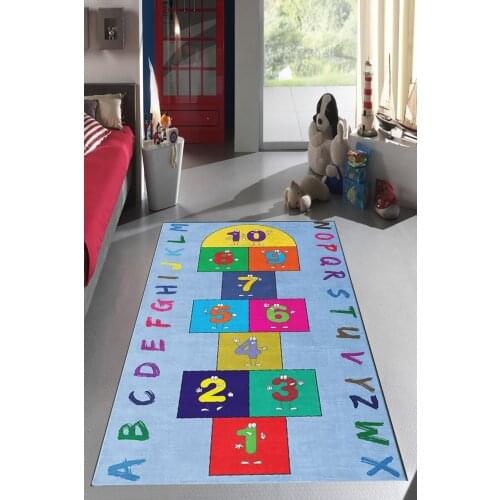 Game Carpet for Childrens Room Decoration Washable Non Slip Thin Antibacterial Antiallergic Hopscotch Game Floor Covering Mat