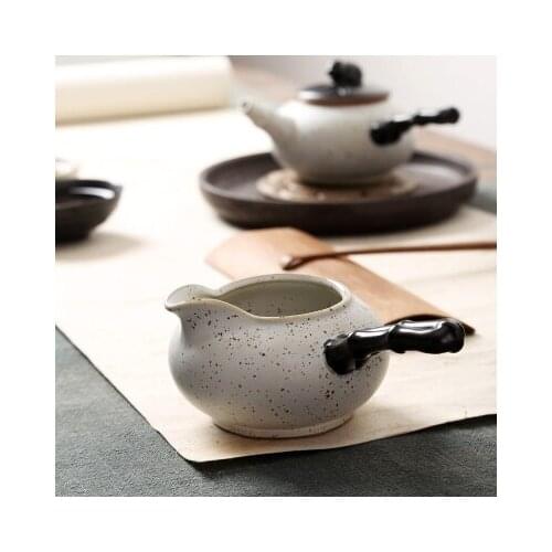 Ceramic Tea Sea Home Underglaze Color Kung Fu Black Tea Tea Ceremony Accessories Side Handle Tea Cups Fair Cup Teaware
