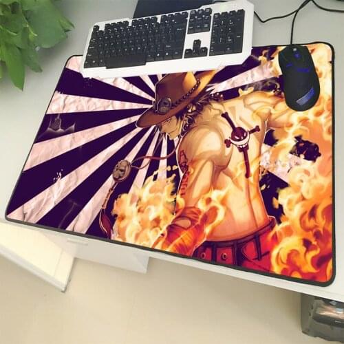 XGZ Cartoon Large Size Mouse Pad Seamed Anime Ace Pirates Friendship Pattern Laptop PC Table Mat Rubber Universal Non-slip