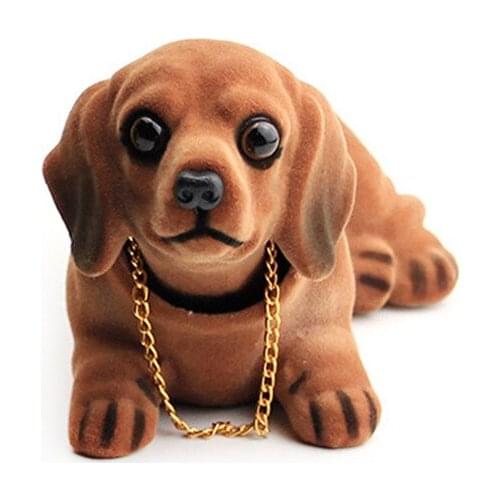 Cute Creative Car Doll Shaking Head Dog Ornaments Car Interior Decorations Auto Interior Dashboard Bobble Auto Accessories