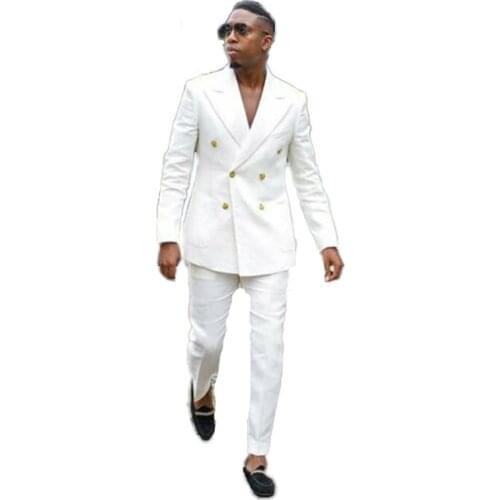 Mens Formal Suits Double-breasted Party Wedding Wide Lapel Tuxedos Prom Dresses Evening Dress Business Suit Two Piece Suits