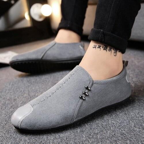 2019 New Man Slip-On Casual Shoes Adults Fashion Loafers Men Driving Doug Shoes Breathable men sneakers O6-72