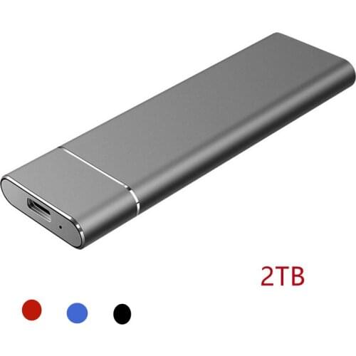 New Portable External Mobile Hard Drive USB3.1 Type-C 2TB SSD Solid State Driver 3600rpm Speed 2TB Storage Computer for PC/Mac