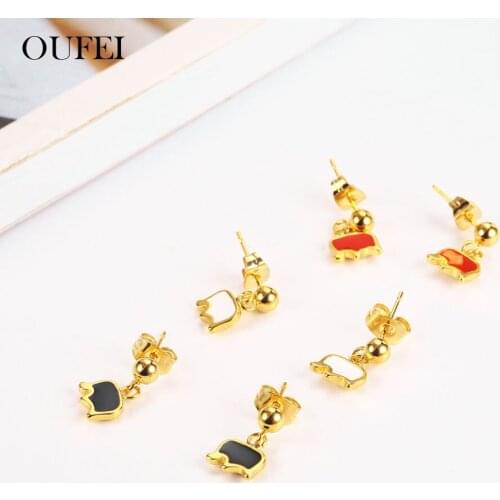 OUFEI Stainless Steel Jewelry Woman Vogue 2019 For Lovers Stud Earrings For Women Jewelry Accessories wholesale lots bulk