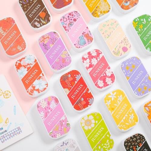 6 pcs High quality big size pearlescent ink pads Metallic color large inkpad for stamping