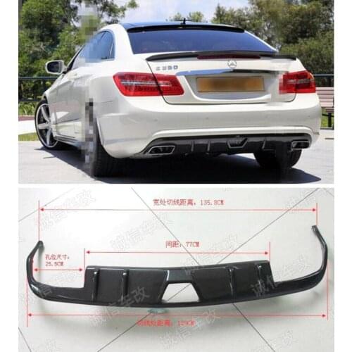Carbon Fiber Car Rear Trunk Lip Bumper Diffuser Protector Cover Fits For Benz W212 W207 C207 E200 E260 E350 Coupe 2013-2019