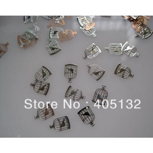 Approx. 1000pcs/bag Metal Silver Bird Cage Design Non-adhesive Metal Slices Nail Art Decoration MS-219-1