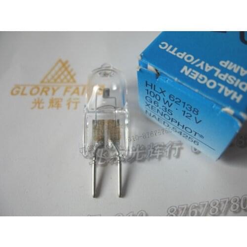 OS 62138HLX 12V100W halogen lamp XENOPHOT NAED 54256 G6.35 Slit lamp collimator DR CR,HLX 62138 12V 100W projector bulb