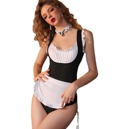 Hot Cosplay Sexy Roleplay Maid Costumes Dress Tail Perspective Erotic Lingerie Underwear Lace Outfit Sm Porno Sex Suit for Women