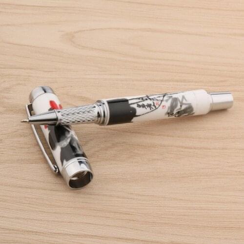 New Roller ball Pen Chinese Porcelain Lotus Flower Painting Water Ink Pens for Writing