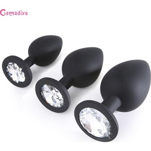 Diamand Silicone Anal Plug Jewelry Dildo Vibrator Sex Toys for Woman Prostate Massager Bullet Vibrador Butt Plug For Men Gay