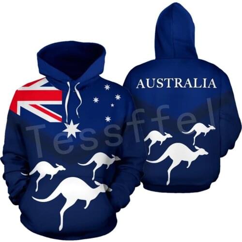 Tessffel Australia kangaroo Symbol Country Flag Harajuku Pullover Sweatshirt Funny Tracksuit 3DPrint Men/Women Casual Hoodies 15
