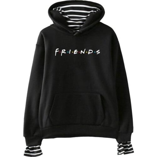 FRIENDS Printed Fake Two Piece Hoodies Women/Men TV Show I'll Be There for You Hoodie Sweatshirt Fashion Fleece Warm Jacket Coat
