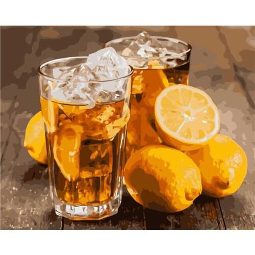 Home Decoration Wall Painting Factory Wholesale Accept Booking Development of Lemon Wine Painting By Numbers