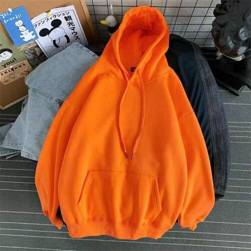 2021 New Fall/winter Womens Hooded Sweater Fashion Hip-hop Girl Pullover Hooded Sweater Girl Solid Color Pullover Sweater