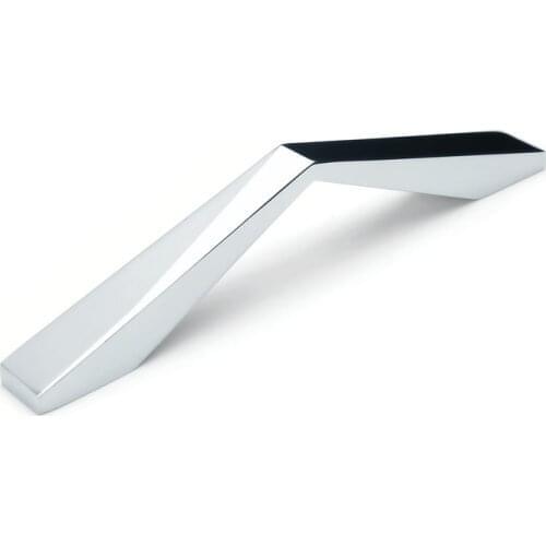 1 PC) VIBORG 96mm Zinc Alloy Kitchen Modern Cabinet Wardrobe Cupboard Door Handles Dresser Vanity Drawer Pull Handle chrome