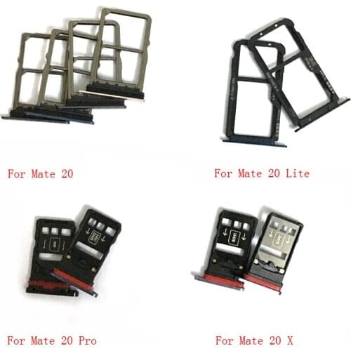 10pcs Good Quality Sim Card Slot Tray Holder For Huawei Mate 20 Lite 20 Pro 20 X Sim Socket Adapter Replacement Parts