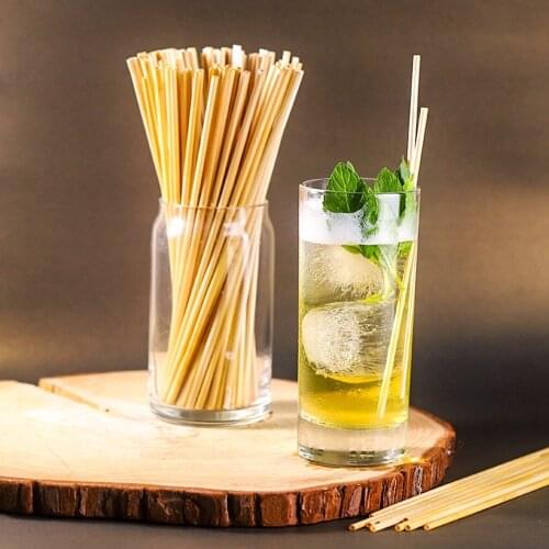 100pcs/set A Grade 20CM Natural Wheat Straw Environmentally Friendly Straw Drinking Straw Bar Kitchen Accessories