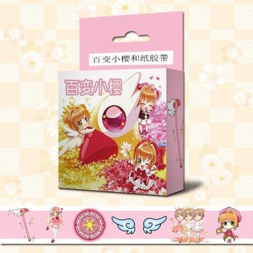 20 pcs/lot DIY Japanese Paper Decorative Adhesive Tape Cardcaptor Sakura Washi Tape/Masking Tape Stickers