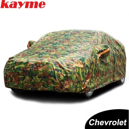 Kayme waterproof camouflage car covers outdoor sun protection cover for Chevrolet cruze aveo lacetti camaro captiva epica spark