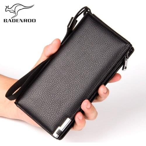 Мужские кожаные кошельки BADENROO China At AliExpress
