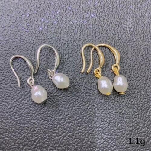 BAOSHINA White Pearl Dangle Earrings For Women Engagement Wedding Brand Jewelry Vintage Eardrop Accessories