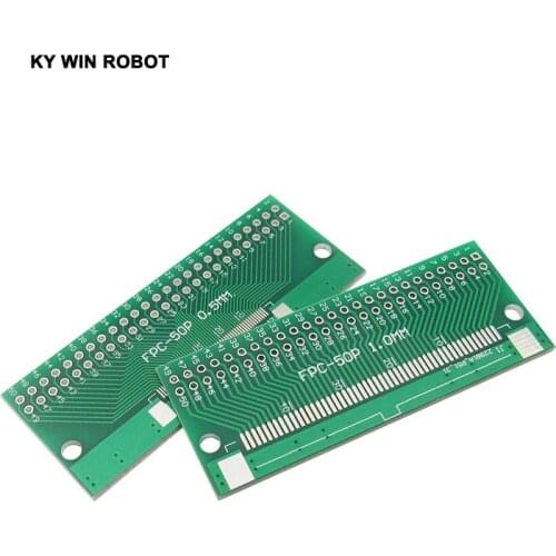 Free Shipping 5 PCS/LOT Double Side 0.5mm 1mm FFC FPC 50P 50 Pin to 2.54mm DIP Moudle PCB Board Adapter Socket Plate