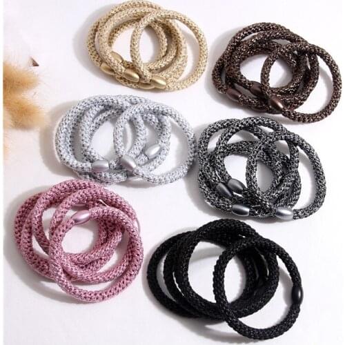 Free shipping fashion solid color women hair scrunchies girls cute hairbands Ponytail Holder Hair accessories