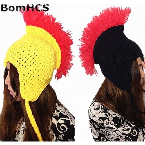 BomHCS Cool Novelty Nepal Hippie Rock Beanie Handmade Knitted Hat Mens Winter Warm Cap Gift