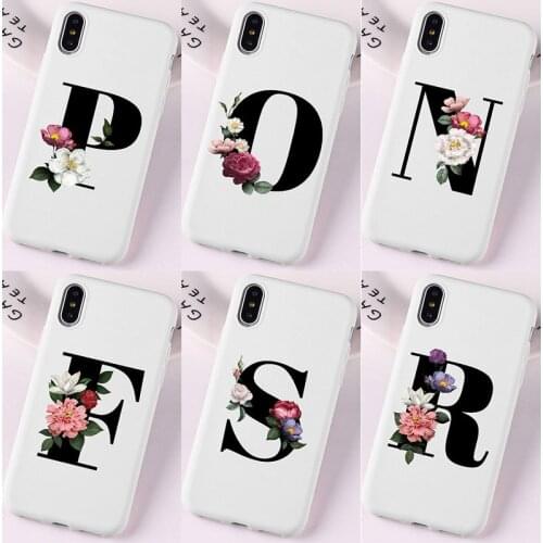 Offwhite Phone Case xr Letter Alphabet Flowers Floral Off White Matte Cover For iPhone X 8 7 6SPlus 11 12 Mini Pro MAX Cases