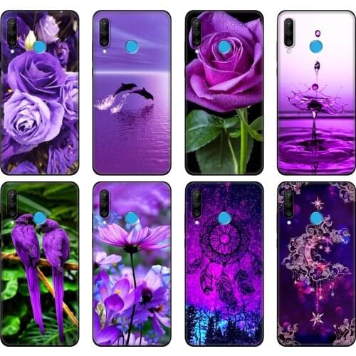 Black tpu Case For Huawei P30 Lite P30 Pro P40 Case For Huawei P40 LITE E Case For Huawei P Smart 2020 Case infinity on purple