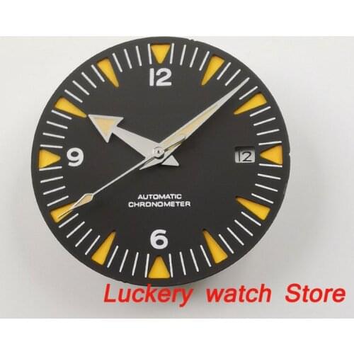 31mm black watch dial+hands fit for Miyota 8215;Mingzhu 2813;ETA 2824 2836 Automatic movement