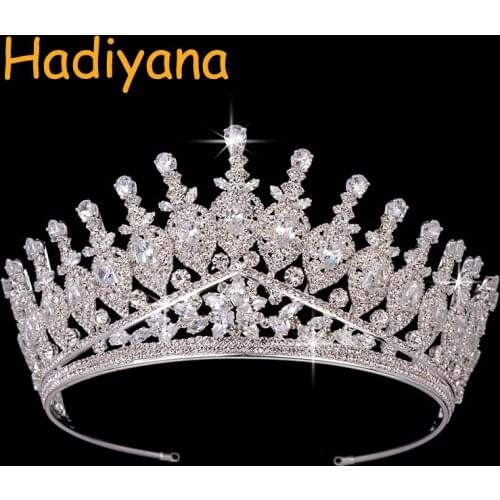 Tiaras And Crowns HADIYANA Vintage Luxury Design Wedding Accessories Bridal Hair Tiaras Party Prom BC4384 Corona Princesa