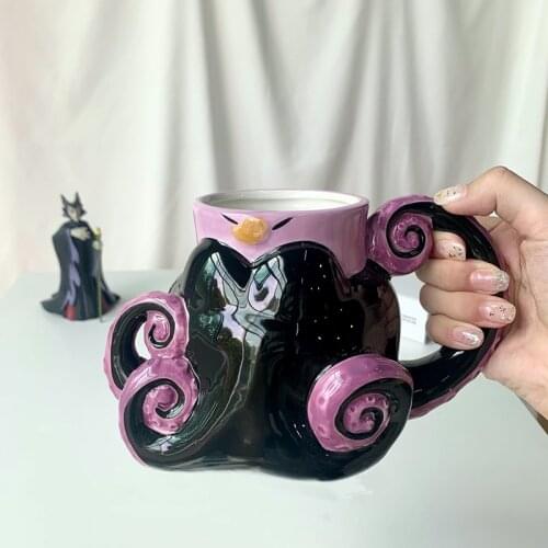 Disney Anime The Little Mermaid Villain Ursula 3D Cup Room Decoration Cute Ursula Action Figure Toys Cup 500ML Gifts for Kids