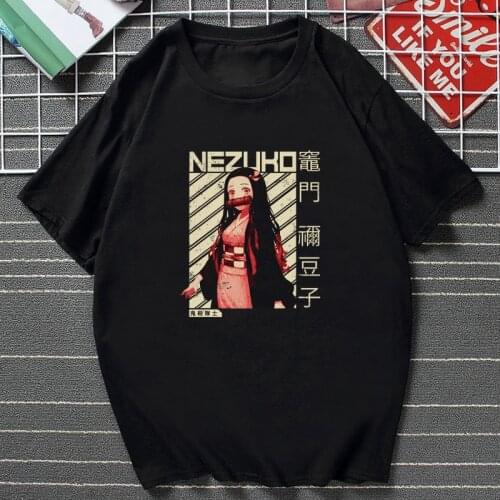 Demon Slayer Kimetsu No Yaiba Tshirt Vintage Aesthetic Shinobu & Inosuke & Nezuko Anime Graphic Funny Tomioka Giyuu Printed Tee