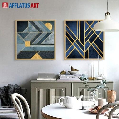 Geometric Line Landscape Wall Art Canvas Painting Nordic Posters And Prints Wall Pictures For Living Room Bedroom Home Decor
