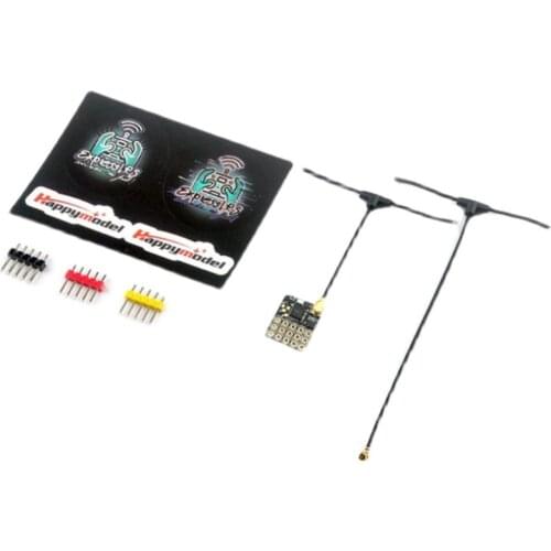 HappyModel ExpressLRS ELRS 2.4G RX SX1280 Nano Long Range Receiver PP EP1 EP2 RX 10X10mm for RC Airplane FPV Long Range LR4 LR7